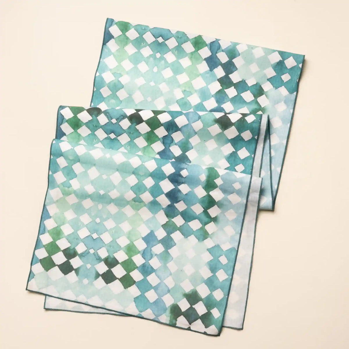 Watercolor Diamonds Runner
