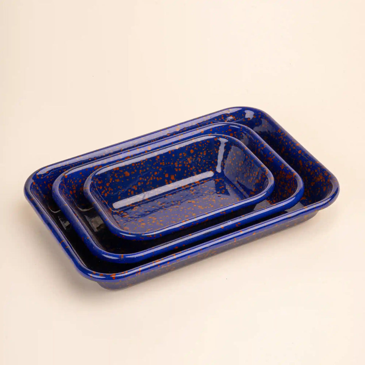 Splattered Enamel Baking Dish
