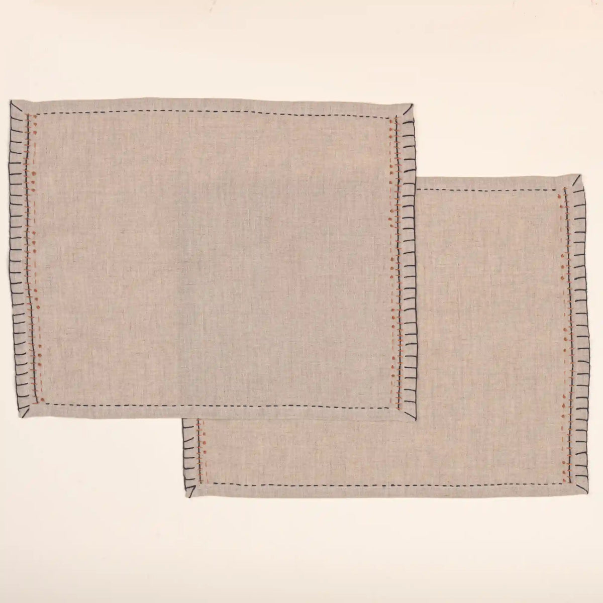 Stitched Placemats, Set of 2