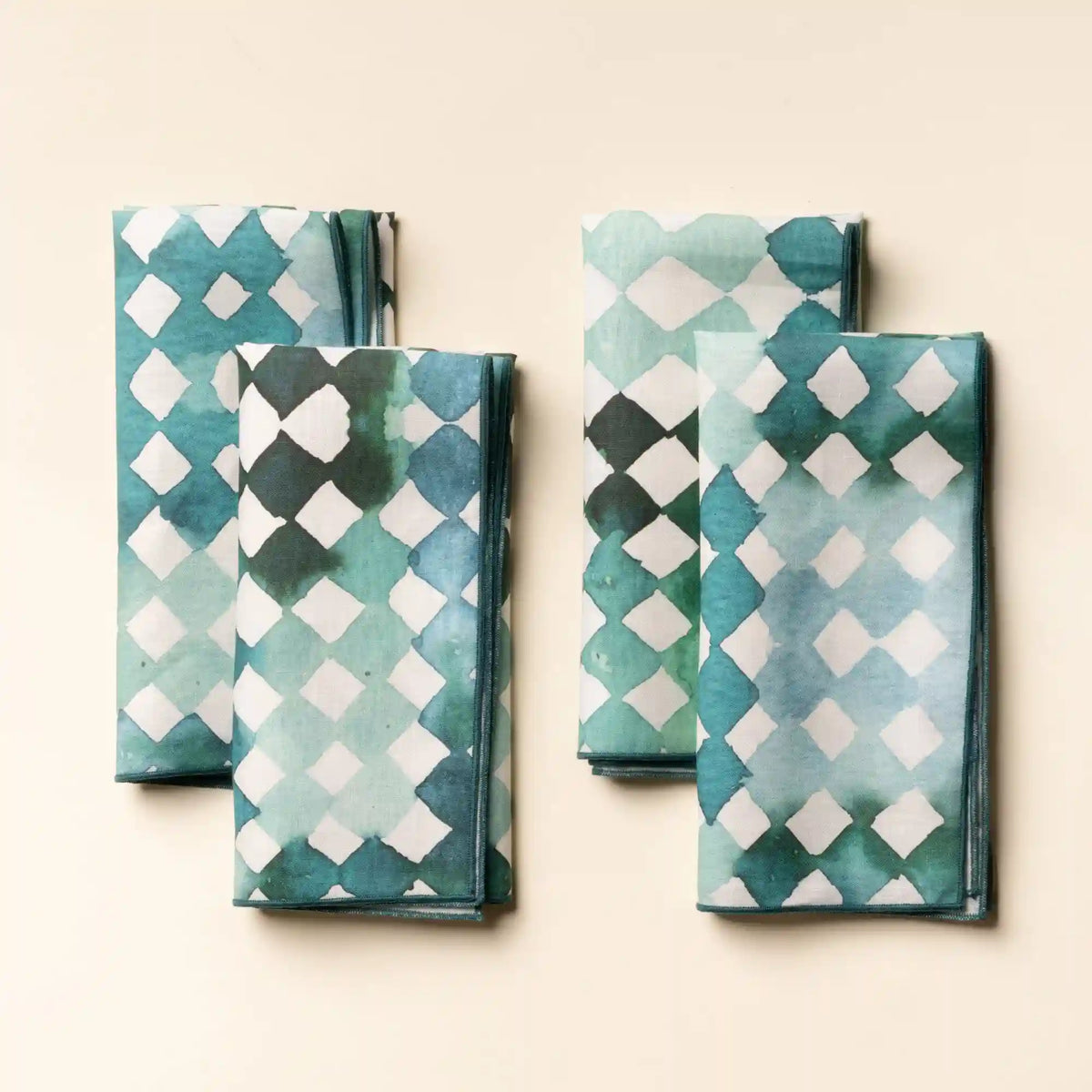 Watercolor Diamonds Napkins, Set of 4