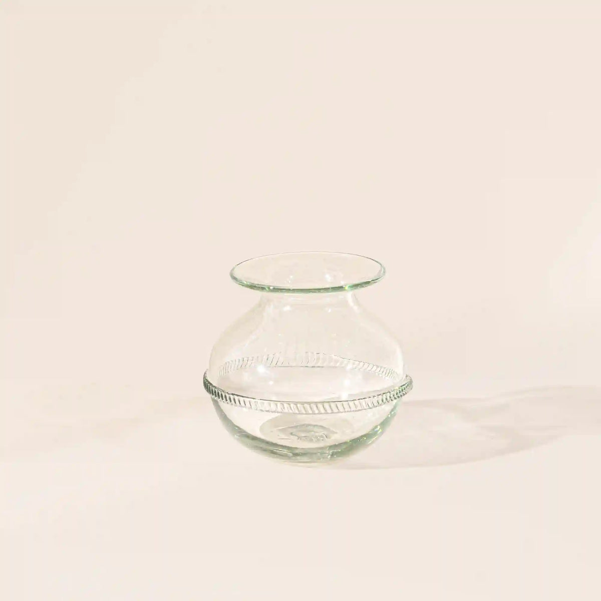 Banded Glass Round Vase