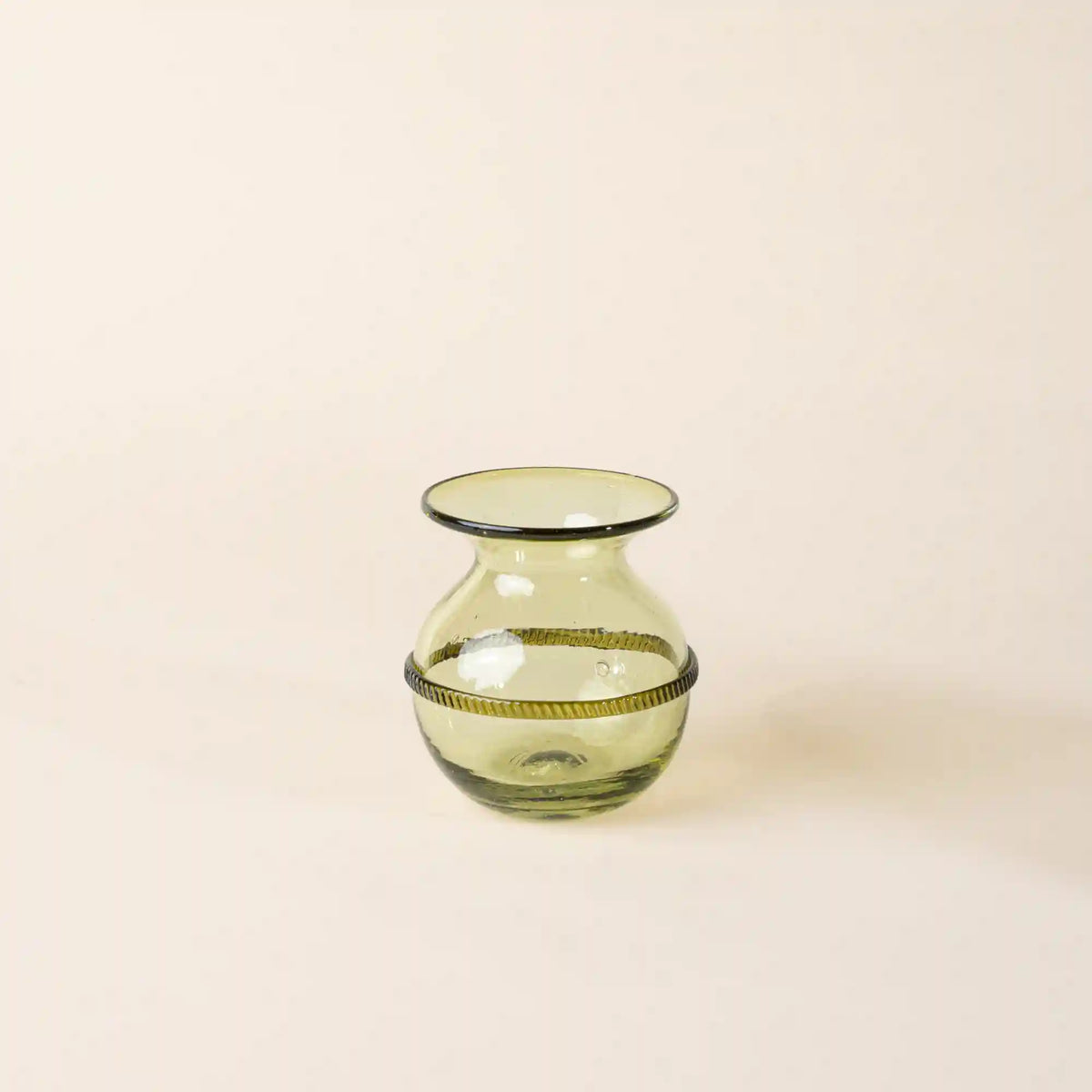 Banded Glass Round Vase