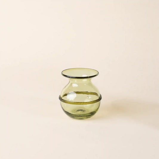 Banded Glass Round Vase