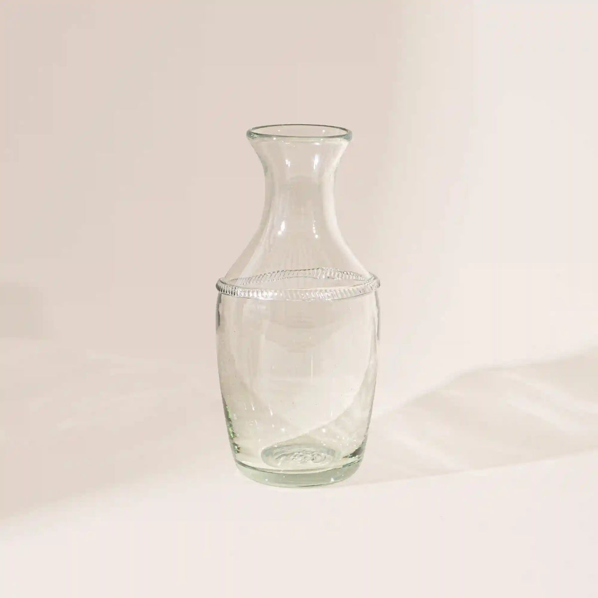 Banded Glass Bottle Vase