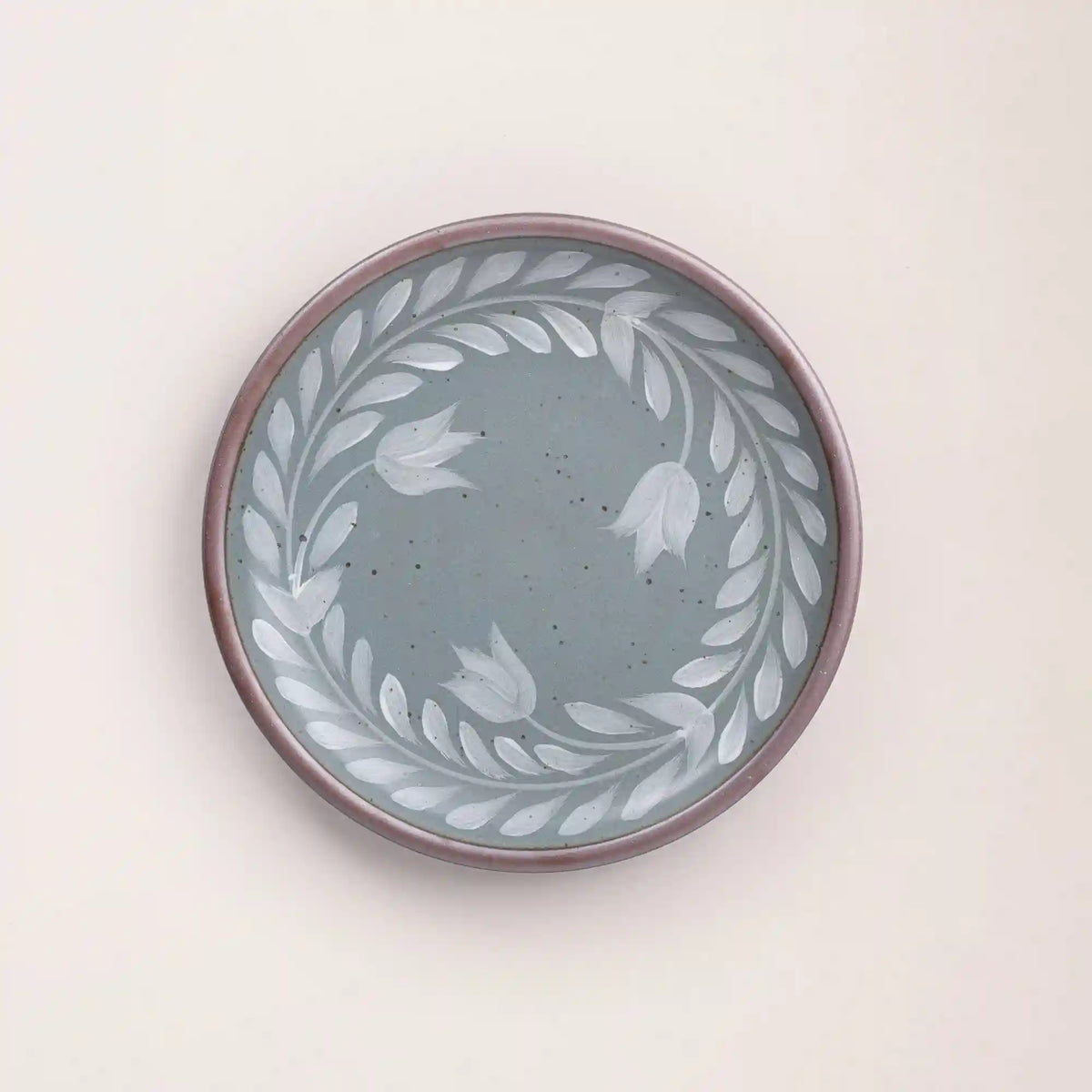 Hand Painted Dinner Plate, Tulip Crown